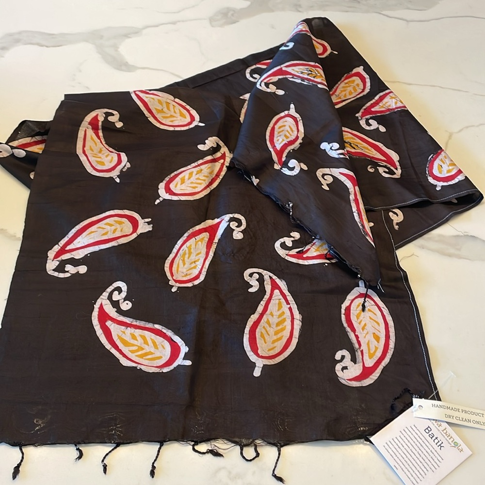 Handmade batik scarf